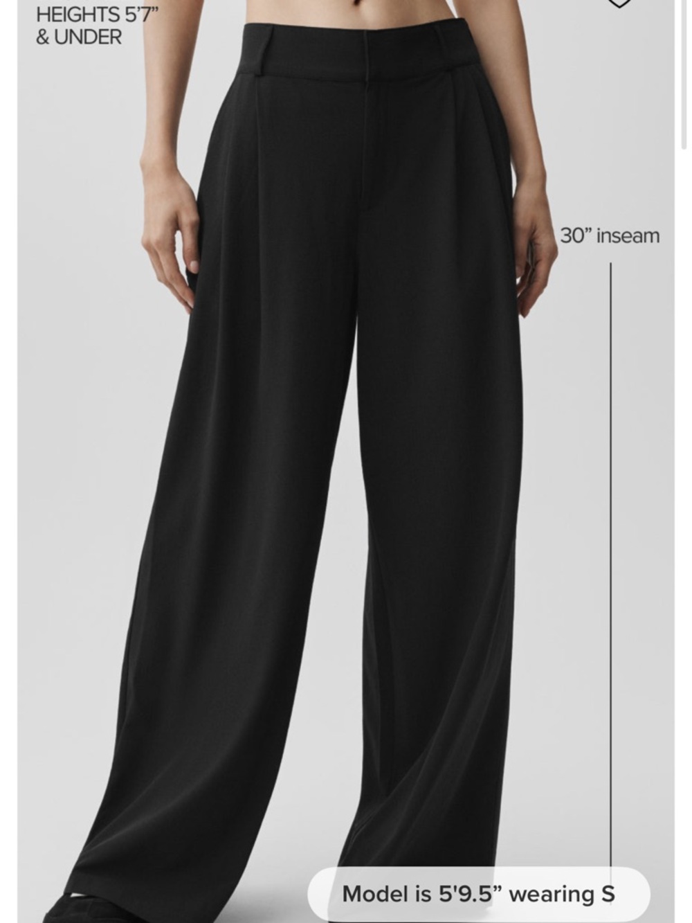 ALO Yoga Black Wide-Leg Women's Pants